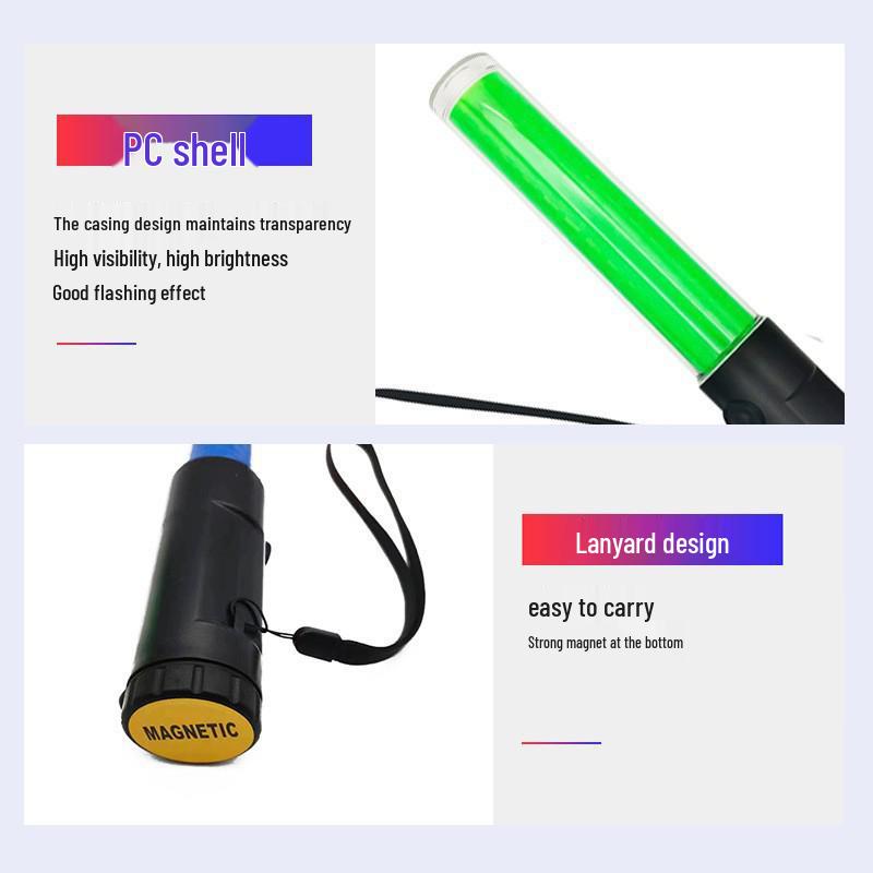 Rechargeable LED Traffic Warning Glow Stick 26CM - Multifunctional Baton In Stock
