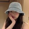 Outdoor Bowknot Cowboy Fisherman Hat Big Brimmed Covering Basin Hat Y2K Denim Bucket Hat  Lady