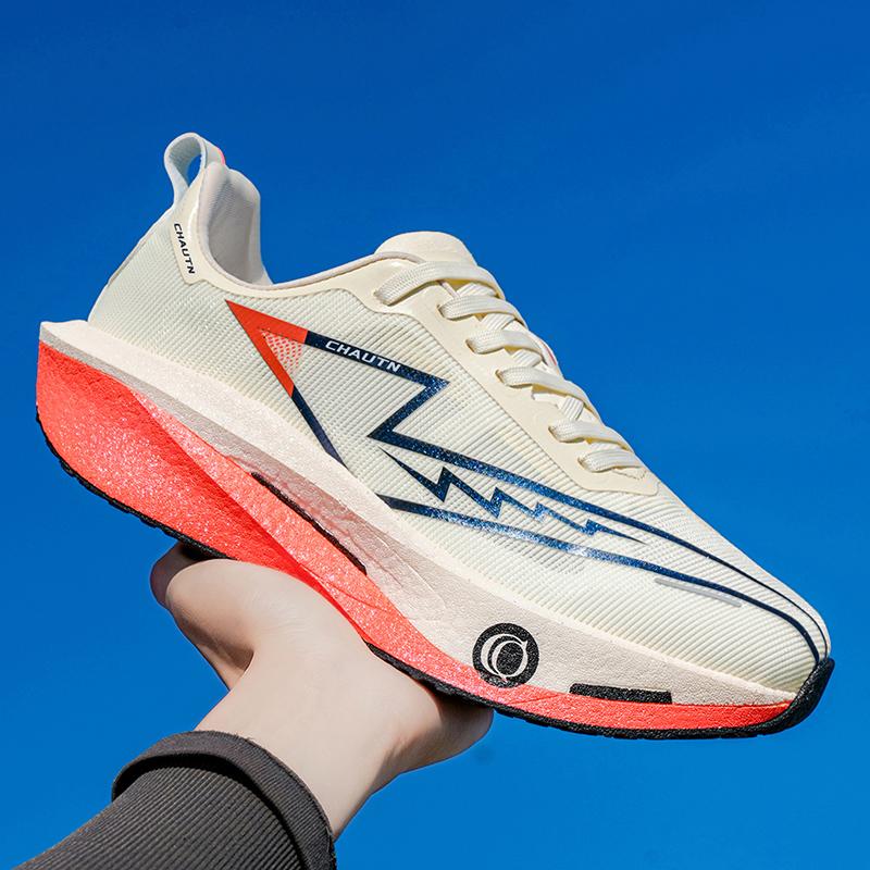 Men Running Shoes Carbon Board Speciality Marathon Athletic Breathable Lightweight Women'S Plush Comfort Athletic Shoes