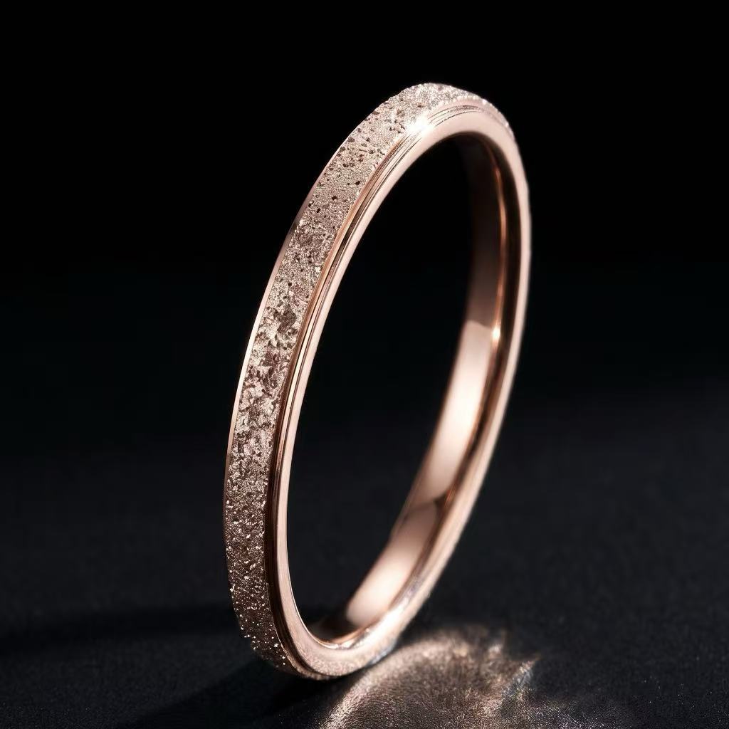 Titanium steel ring, niche and high-end, light luxury, non-fading, cross-border Instagram-style Foever Love
