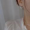 925 Sterling Copper Sparkling Round Hoop Earrings for Women Simple Geometric Creative Earrings Party Zircon