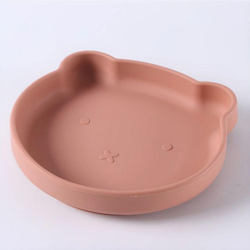 Non-Toxic Silicone Tableware Set Children Cartoon Dinner Plate Water Cup Fork Spoon Baby Auxiliary Food Bowl Baby Silicone Bowl