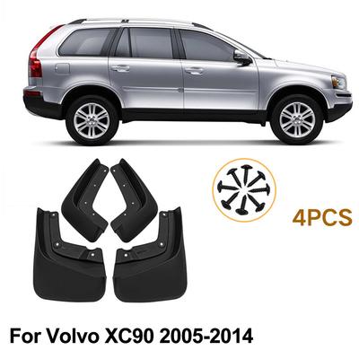 For Volvo XC90 2005-2014 Mud Flaps Splash Guards Mudguards Front Rear Fenders Black Plastic Exterior Parts