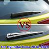 4Pcs/Set ABS Chrome Rear Window Water Wiper Protection Cover for Hyundai Kona 2017 - 2026 Windshield Wash Wiper Trim