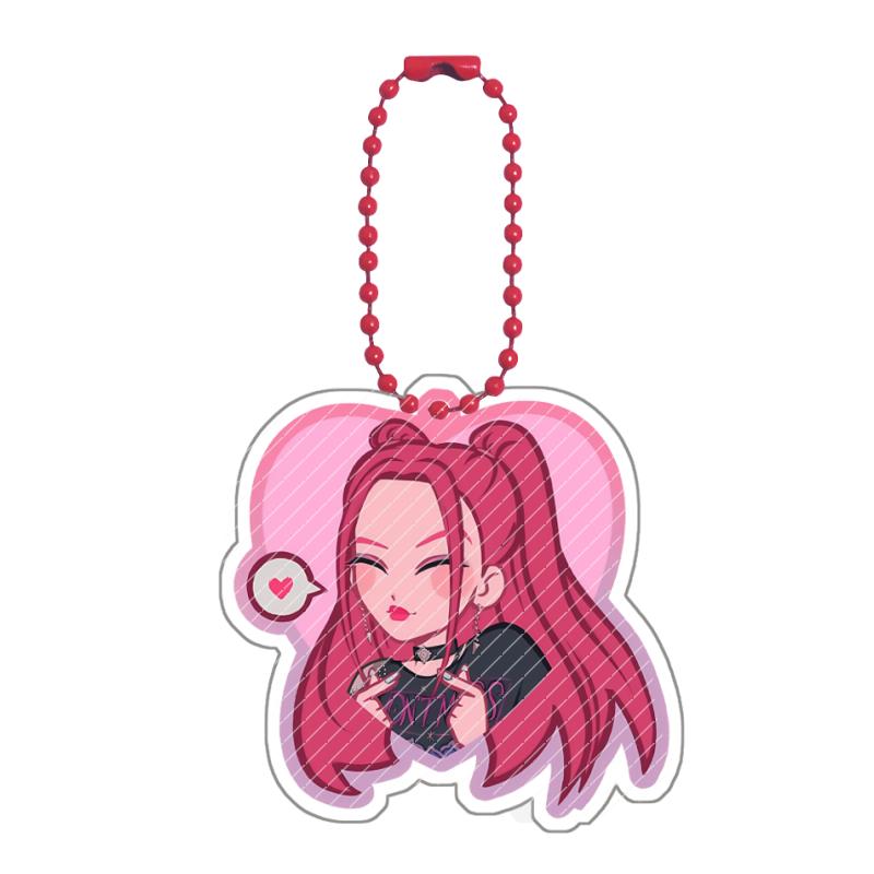 Acrylic Keychain KPop Demon Hunters Rumi Mira Zoey Jinu Baby Saja Celine Bobby Cartoon Anime Characters Gift Pendant Decoration