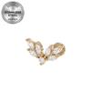 Euro Cross 316L Medical Grade Stainless Steel Star Eye Wing Ear and Lip Stud with Internal Thread