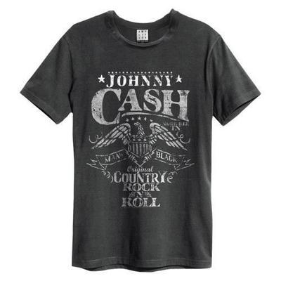 Tricou Johnny Cash Eagle Amplified Vintage Charcoal