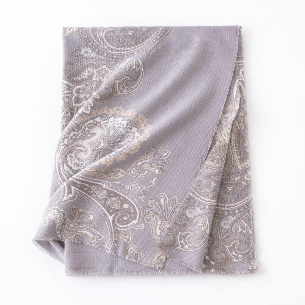 Scarf Autumn and Winter Cashew Print Women's European and American New Imitation Cashmere Shawl Thickened Warm and Cold Proof Scarf