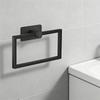 Square Towel Holder Wall Mounted Hand Towel Rings Bathroom Storage Hanging Rack Rustproof Hardware Easy to Install