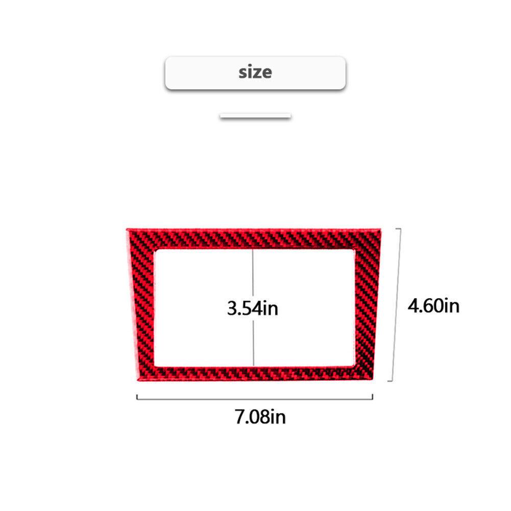 Red Carbon Fiber Center Console Panel Trim Fit For Infiniti Q50 Q60 14-19