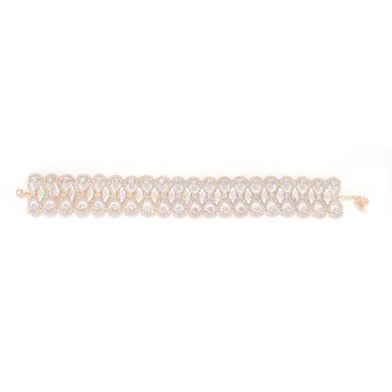Geometric Rhinestone Choker Necklace for Women - Shiny, Versatile, European & American Style