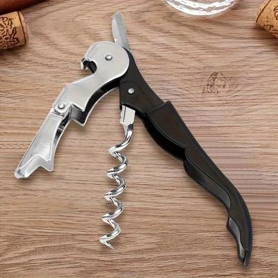 1pc, Easy-Glide Stainless Steel Corkscrew - 4.7" Effortless Wine Opener For Home & Rv Use