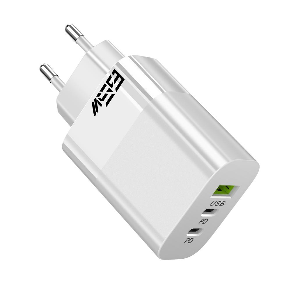 65W 3 Anschlüsse USB C PD Ladegerät Quick Charge 3.0 QC 3.0 Schnellladung Typ C Handy-Adapter für iPhone Samsung Xiaomi Reise