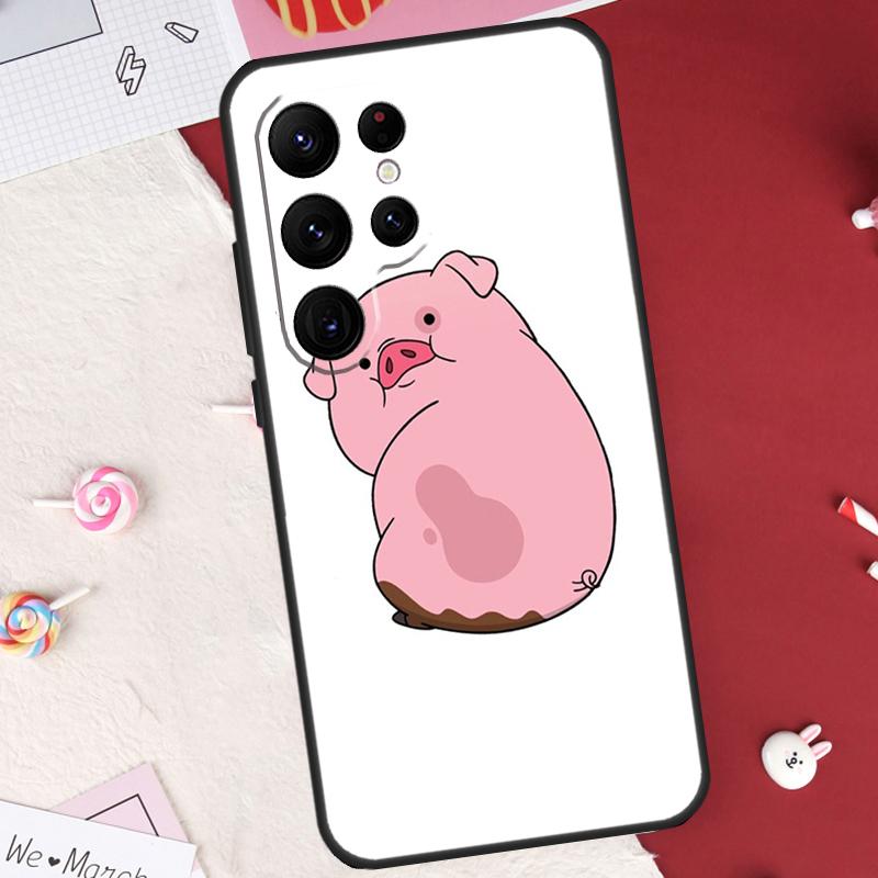 Cute PINK Kawai Pig Case For Samsung Galaxy S24 FE S20 FE S21 S22 S23 S25 S26 Ultra S10 Plus S25 FE Cover Shell