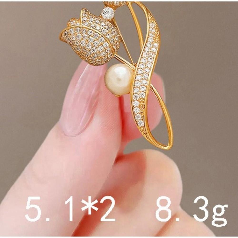 Perlové šperky Zlaté doplňky oblečení Módní brož Muži Ženy