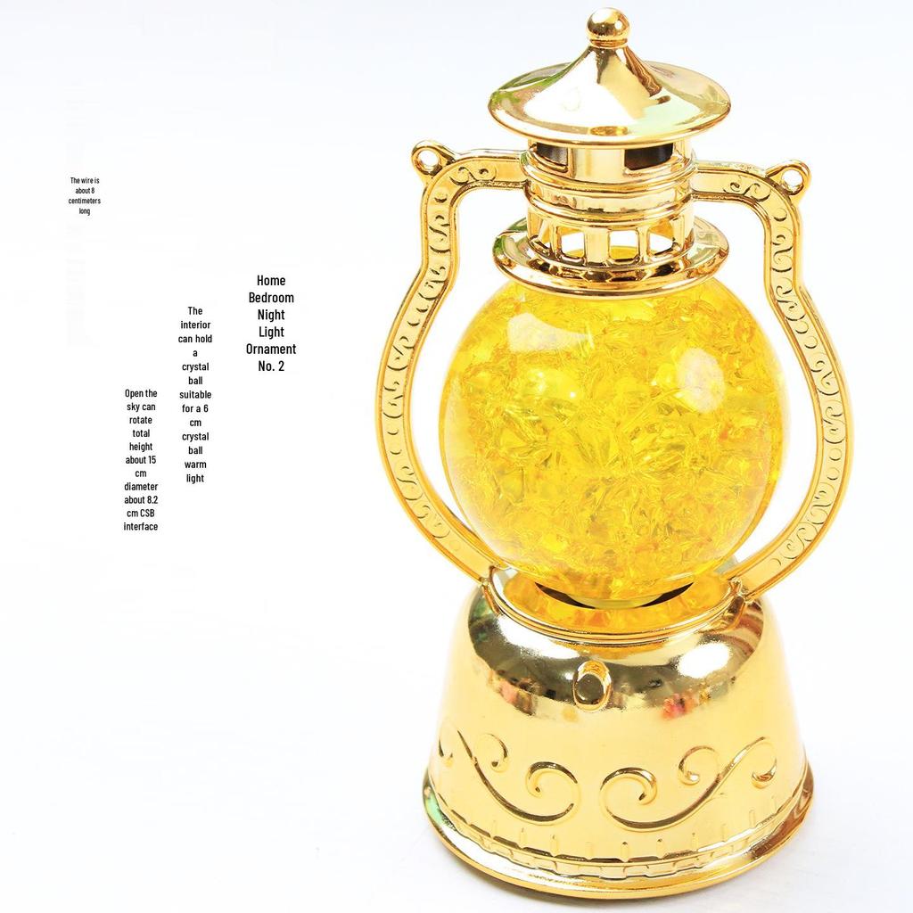 Retro Crystal Ball Night Light Lamp Holder for Graduation Gift