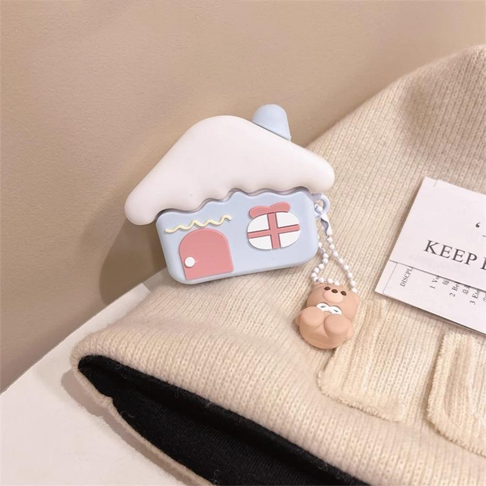 Ice Cream House Cover 3D Cute Silicone Earphone Earbuds Cover for AirPods 1/2/3/4 Pro 2 1 Charging Bags