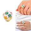 Elegant Flower Rings Unique Rings Hand Accessory Stainless Steel Texture Suitable for Parties and Daily Outfits Wear