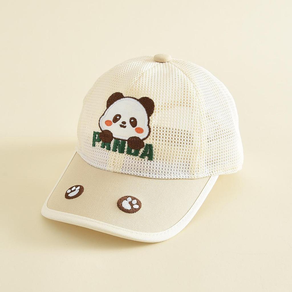 Cute Panda Mesh Hat: Children's Windproof Sun Protection Baseball Cap