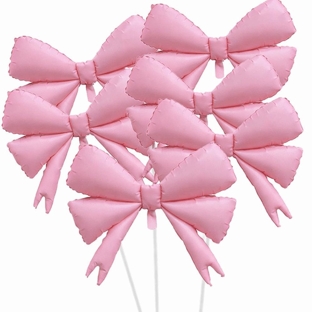 Reusable Pink Bow Balloons  for Girls Birthday Baby Shower Decorations Wedding Decorations