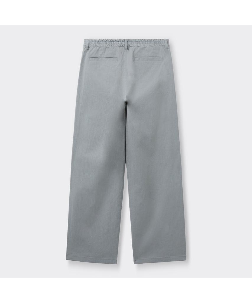 Keoseuuteommellou Gray Loose Fit Tucked Cotton Pants Cwpam26322Gyx