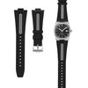 [SigneMetu] Silicone Waterproof Replacement Watch Strap for Tissot PRX Series, Quick Release, Breathable, Soft, and Comfortable (Black)