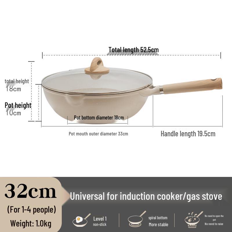 JITIECHUI Non-Stick Stir-Fry Pan