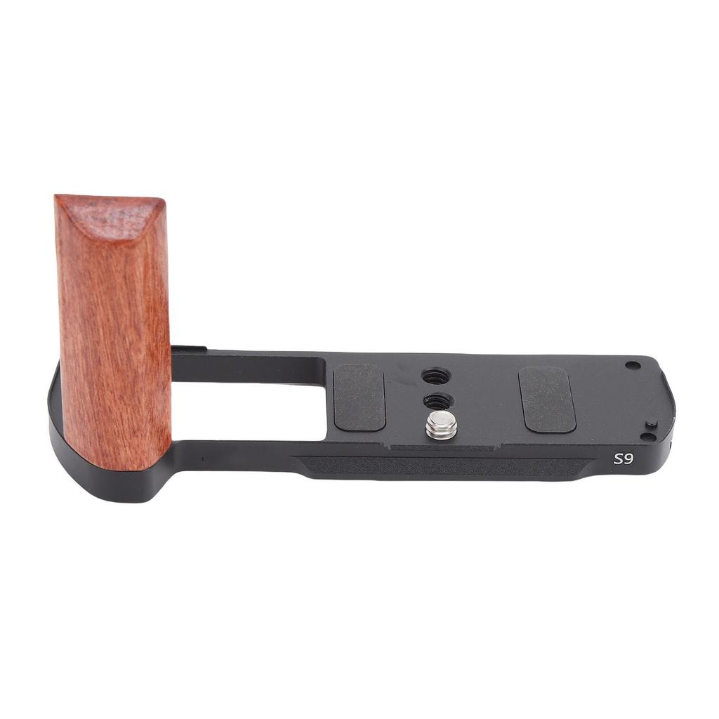 L Shape Grip Fit for S9 Camera Wood Aluminum Alloy L Shape Handgrip with QR Plate 1Celsius4 Inch Screw Hole