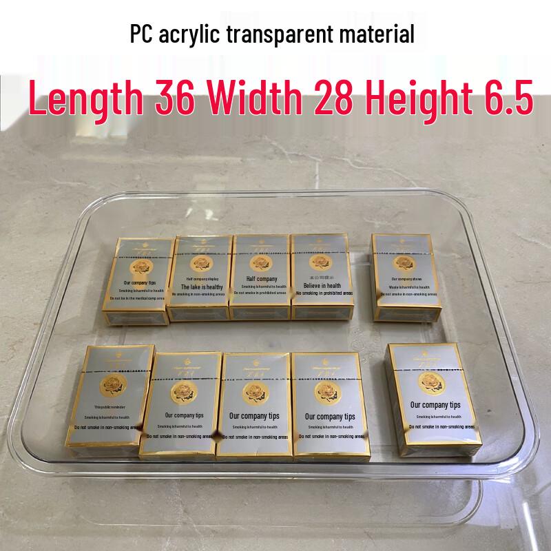 Rectangular Transparent Plastic Food Display Tray