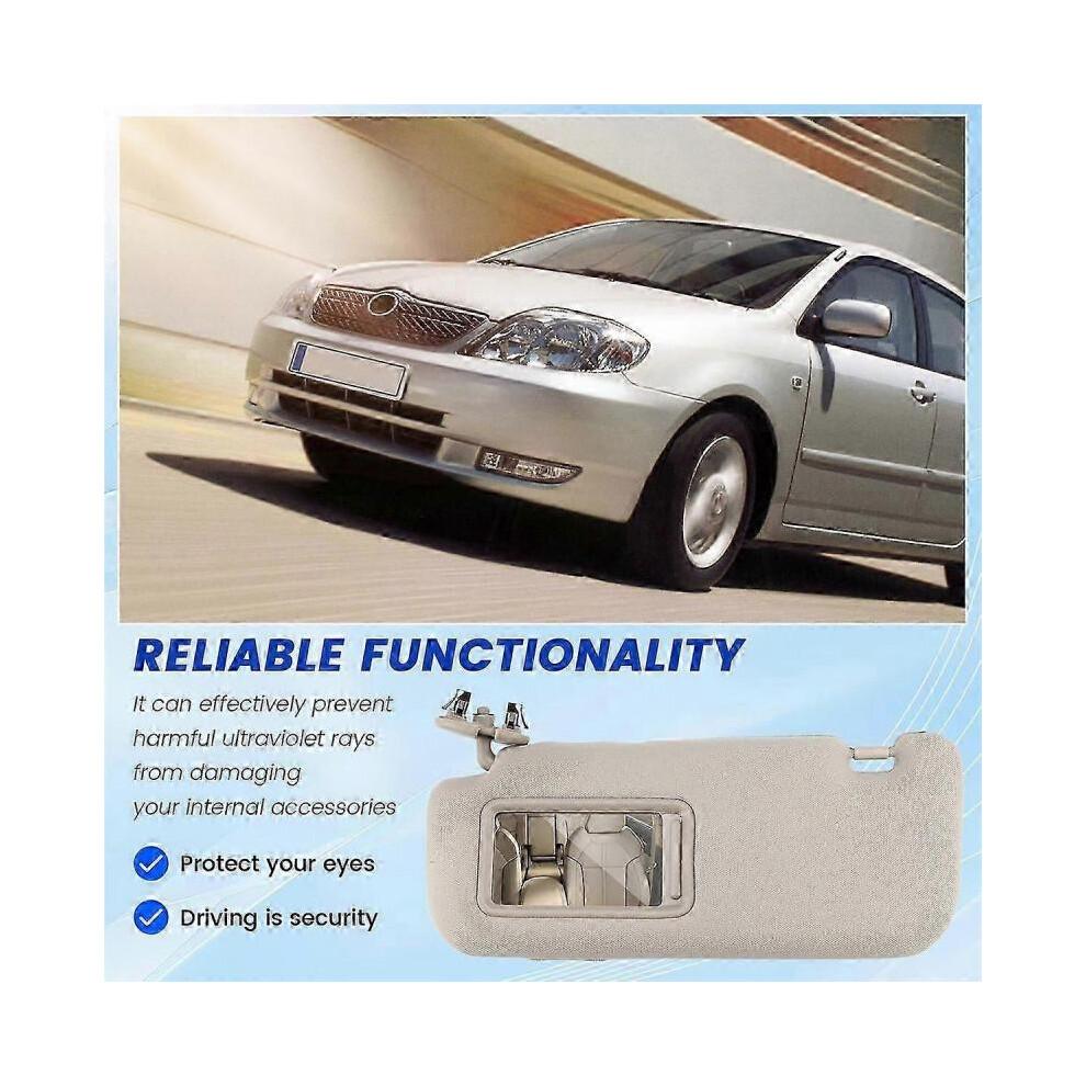 (Beige) For Toyota Auris Corolla 2007 - 2013 Car Interior Sun Visor with Mirror Sun Shade Left Driver