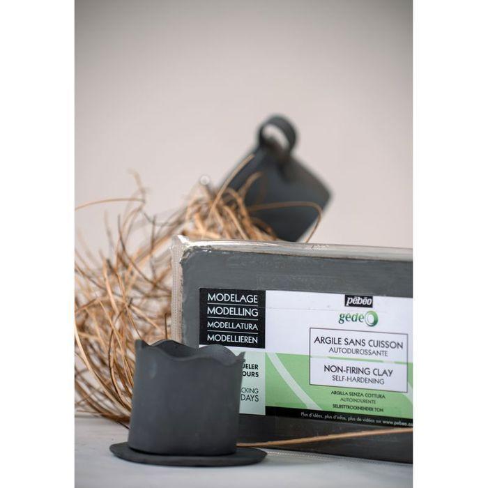 Pâte à modeler - Gédéo - Auto-durcissante - 1,5 Kg - Noir - Sèche à l'air