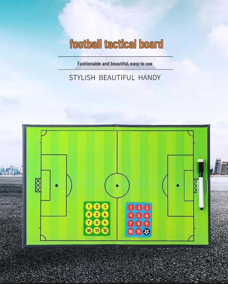Bi-fold Football Tactics Board & Tri-fold Basketball Coach Board with Stand - Professional Teaching Supplies