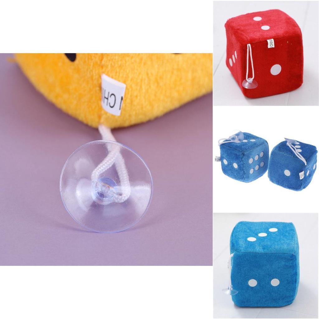 Plush Dice Party Pendant Soft Fluffy Car Decoration