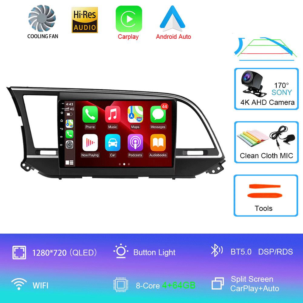 Android 14 Car Radio for Hyundai Elantra 6 2016 - 2018 Player Multimedia Video Stereo GPS Navigation No 2din 2 din dvd