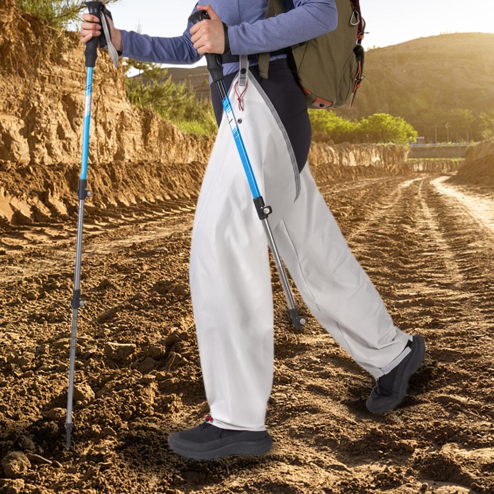 Men Women Climbing Rain Pants Waterproof Fishing Split Rain Pants Quick Pull-On Rain Pants for Outdoor Cycling Hiking Fishing