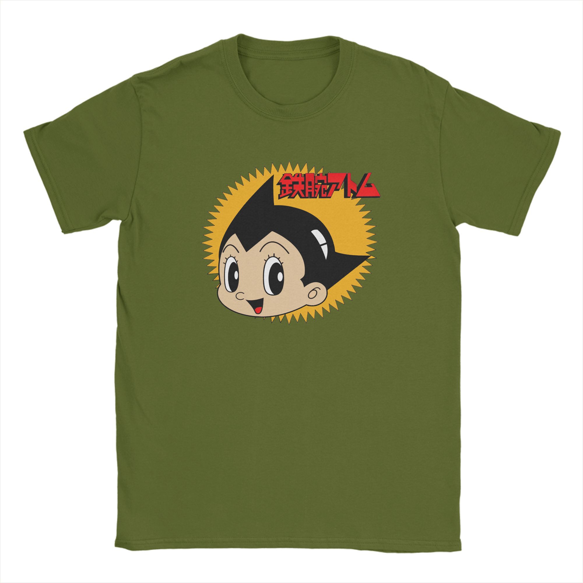 

Astro Boy Manga T-Shirt Men Fun Pure Cotton Tee Shirt O Neck Short Sleeve T Shirt 4XL 5XL Clothes 3XL