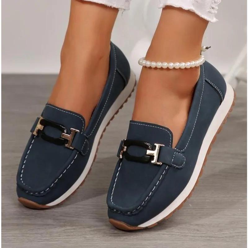 Nye Dame Ballerinaer Komfortable Hverdagssko Stilige Lette Slitesterke Pustende Loafers Slip-On Luksus Trend Klassiske Vår Dame Sneakers