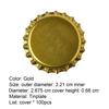 100Pcs Tampas de Garrafa Brilhantes À Prova de Vazamentos Folha de Flandres Mini Tampas de Coroa de Vinho Branco para Casa