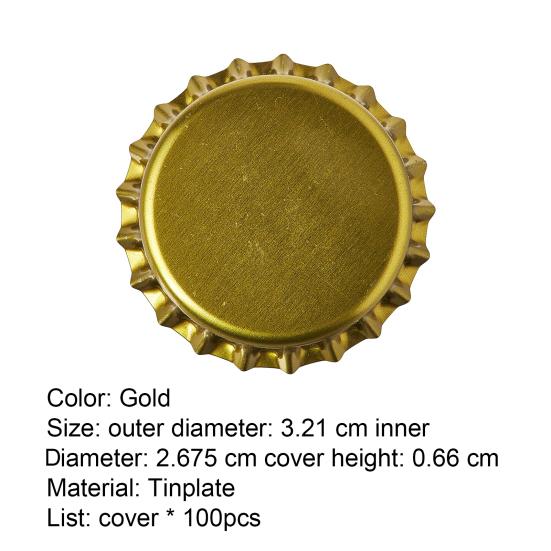 100Pcs Tampas de Garrafa Brilhantes À Prova de Vazamentos Folha de Flandres Mini Tampas de Coroa de Vinho Branco para Casa