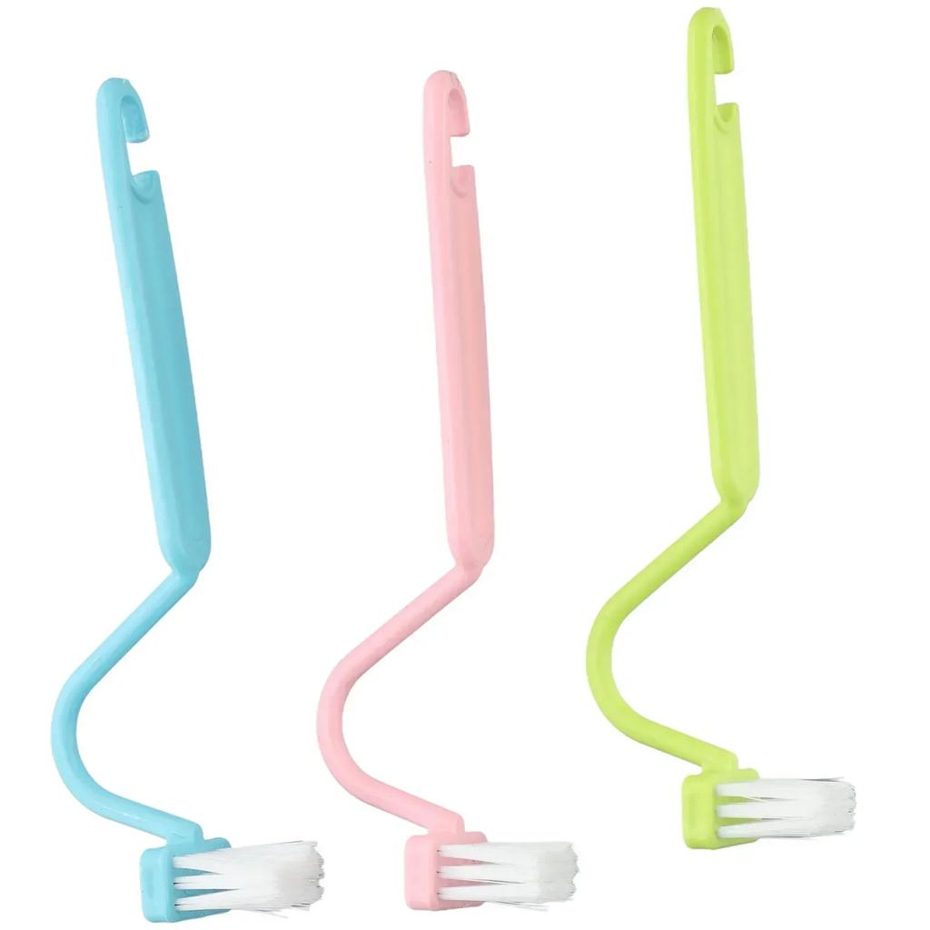 Replacement Brand New Toilet Brush Green+Pink+Blue Multi-Purposes Small Size Flexible And Convenient Plastic Soft