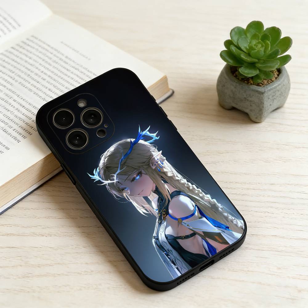 

Wuthering Waves Phone Case For iPhone 17,16,15,14,13,12,11 Plus,Pro Max,XS,Soft Silicone Black Cover iPhone14Pro