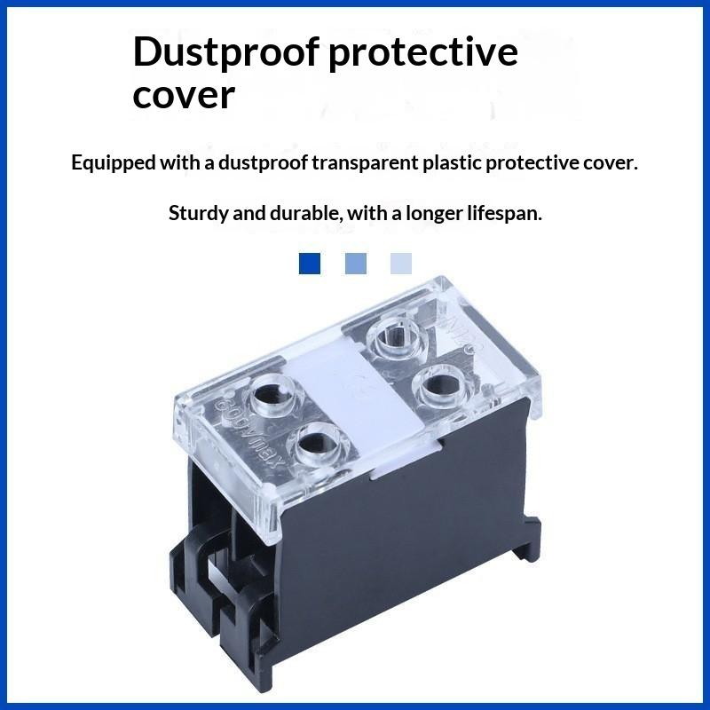 Din Rail Terminal Block In12Bk In20Bk 600V 2/3 Pin 30A/60A Electrical Connection Terminal Split High Current Junction Box