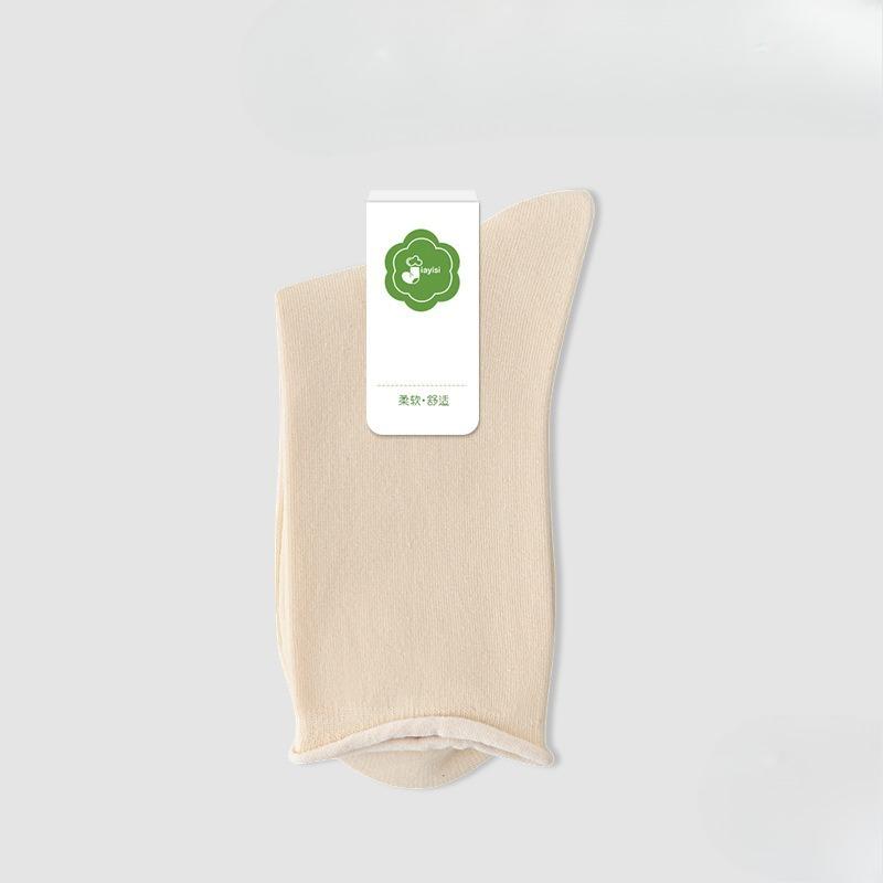 

Женские осенне-зимние однотонные дезодорирующие влагопоглощающие носки-трубы из махры из чистого хлопка 1 pair телесный