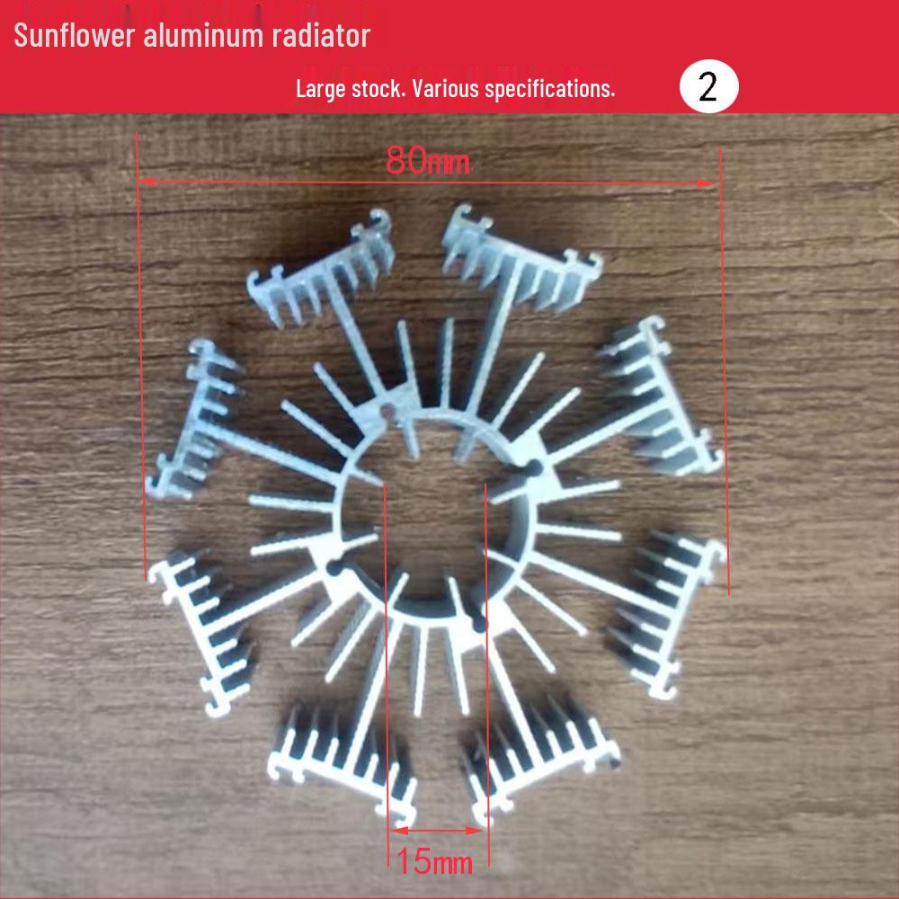 Sunflower Aluminum Alloy Round Heatsink with Irregular Fins for LED COB