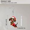 2D Flat Christmas Festival Christmas Hat Dachshund Painting Earring for Christmas Jewelry for Women Female