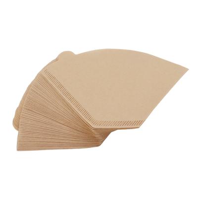 100 szt. Filtrów do kawy 2 do 4 filiżanek w kształcie wachlarza Jednorazowe Nielakierowane Naturalny Papier Filtrowy do Kawy dla