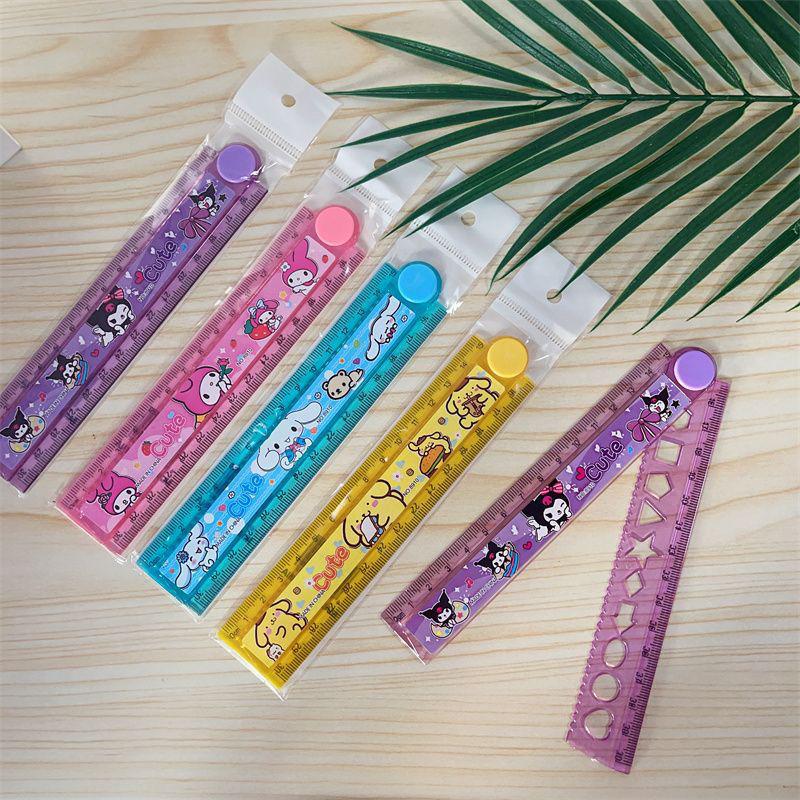 Kuromi Sanrio Foldable 30cm Multi-functional Ruler for Students