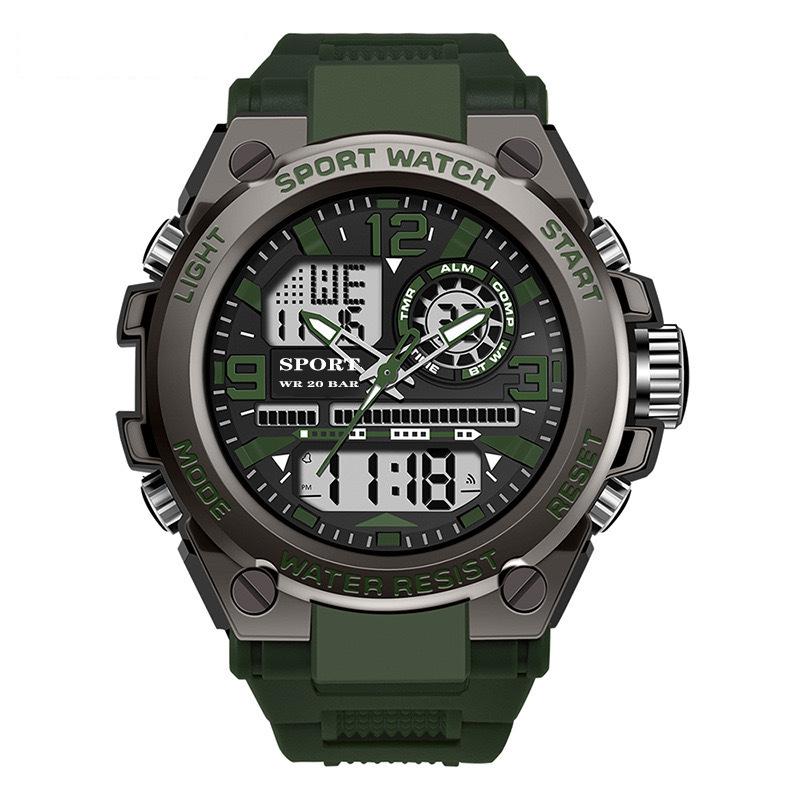Sports Waterproof Watch Male Student Double Display Mysterious Special Forces Leisure Mountaineering Luminous Multi-Function Electronic Watch