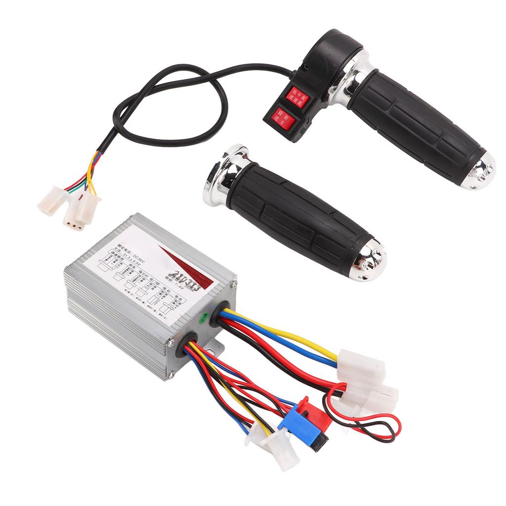 Brushed Controller Throttle Grip Set 36V 350W Good Heat Dissipation 3 Speed E Bike Motor Controller