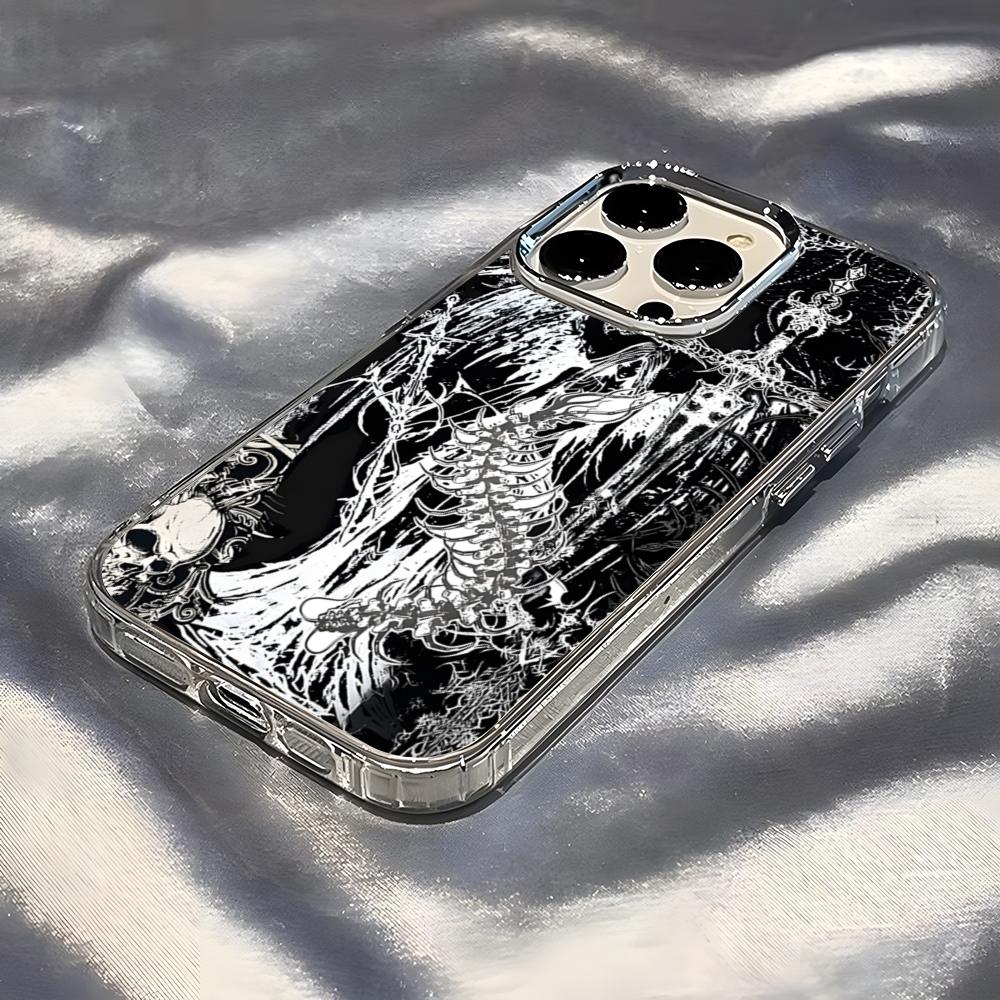 Angel Death Design Phone Case For IPhone 17 Pro Max 16 15 14 Pro Max IPhone 13 Pro Max 11 Plus Transparent Cover